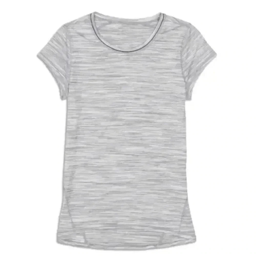 Lululemon Tiger Space Dye Meant To Move Short Sleeve Shirt Black/White
